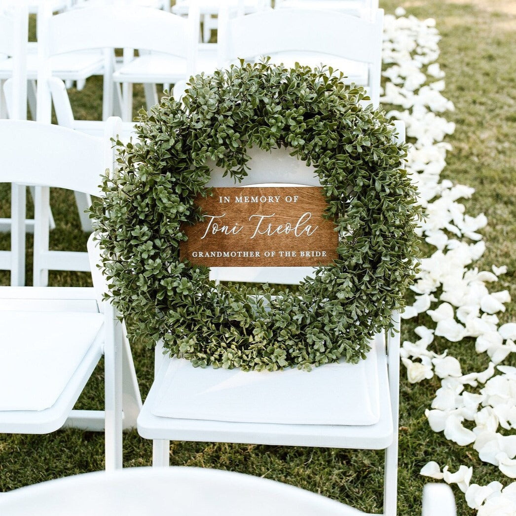 Wood In Memory Sign