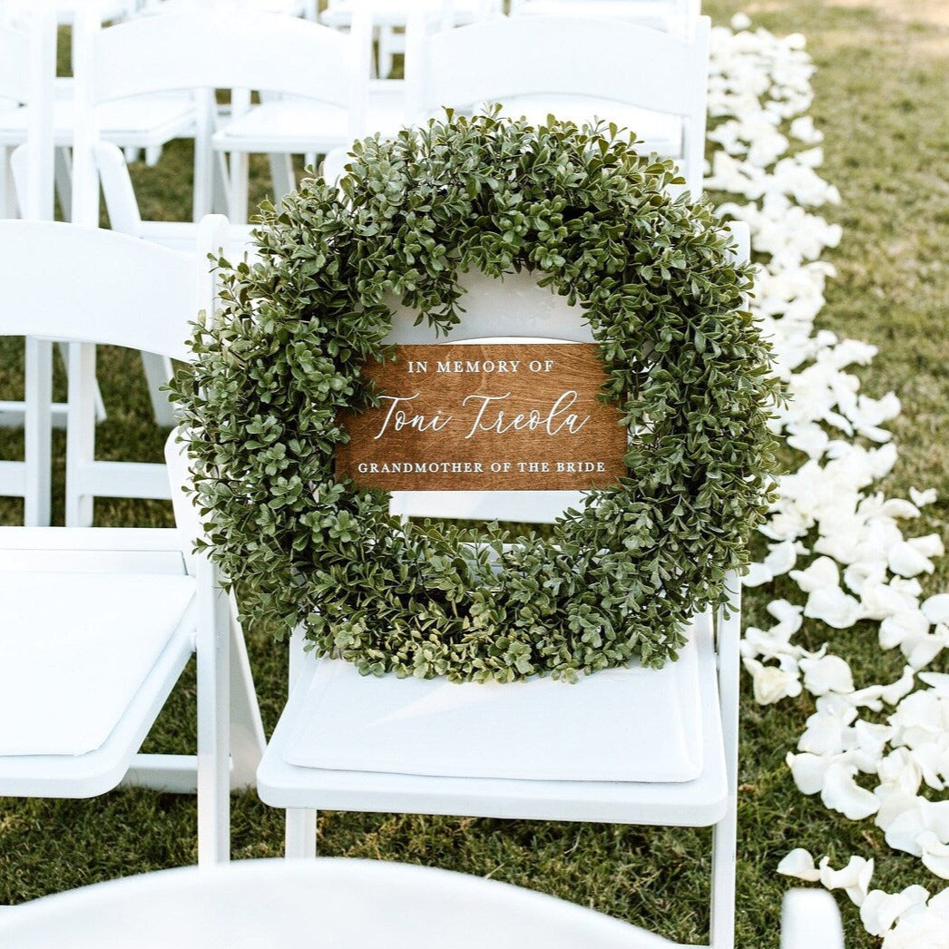 Wood In Memory Sign