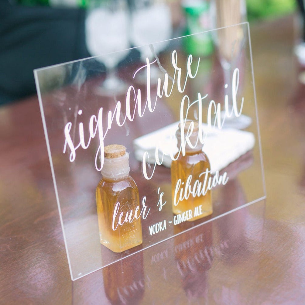 Signature Cocktail Sign