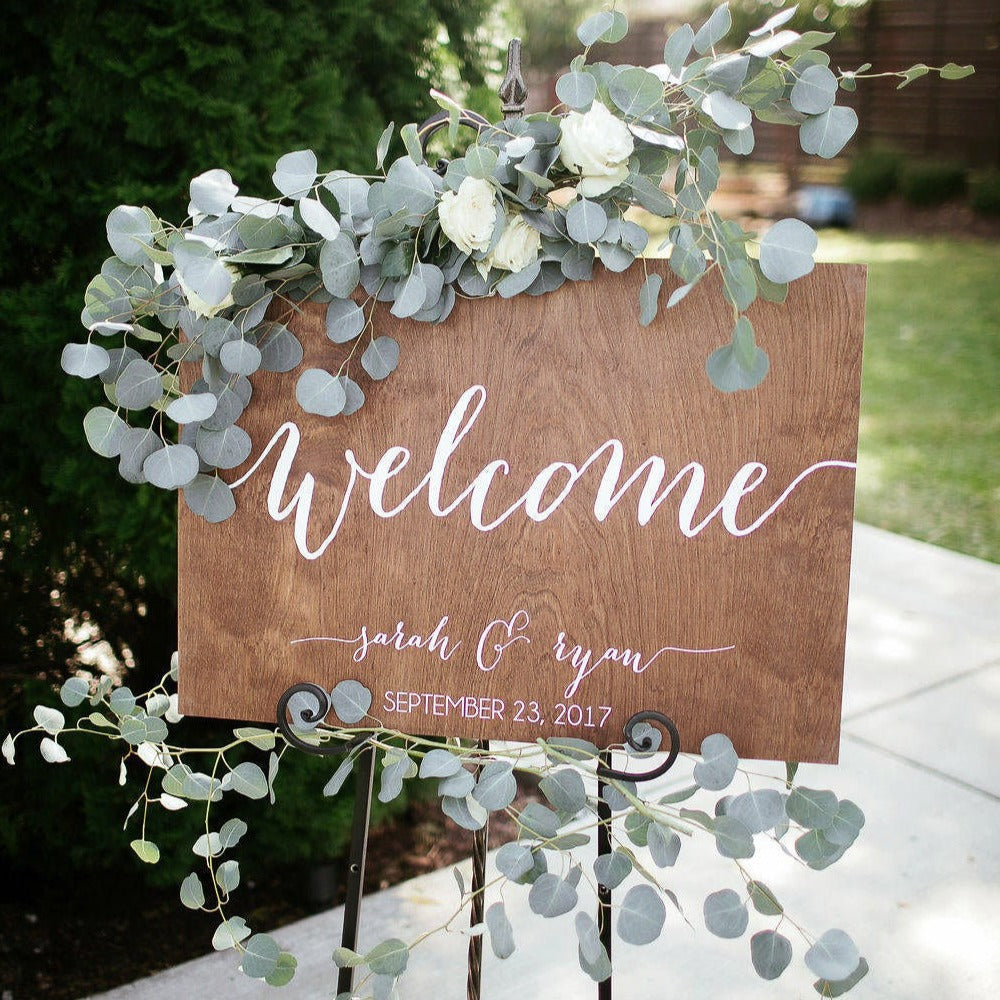 Wood Welcome Sign