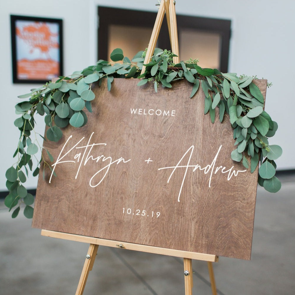 Wood Welcome Sign