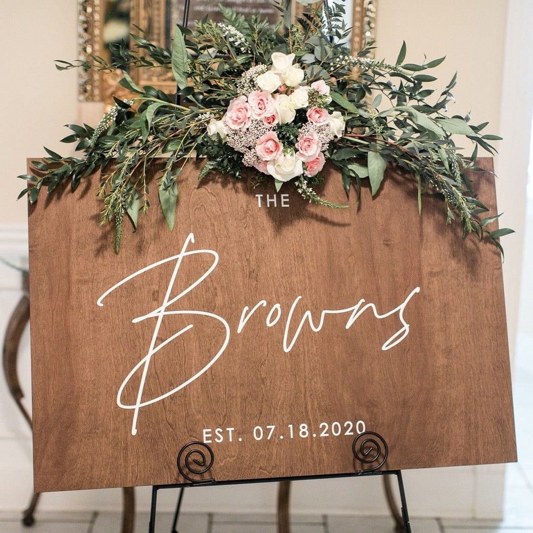 Wood Welcome Sign
