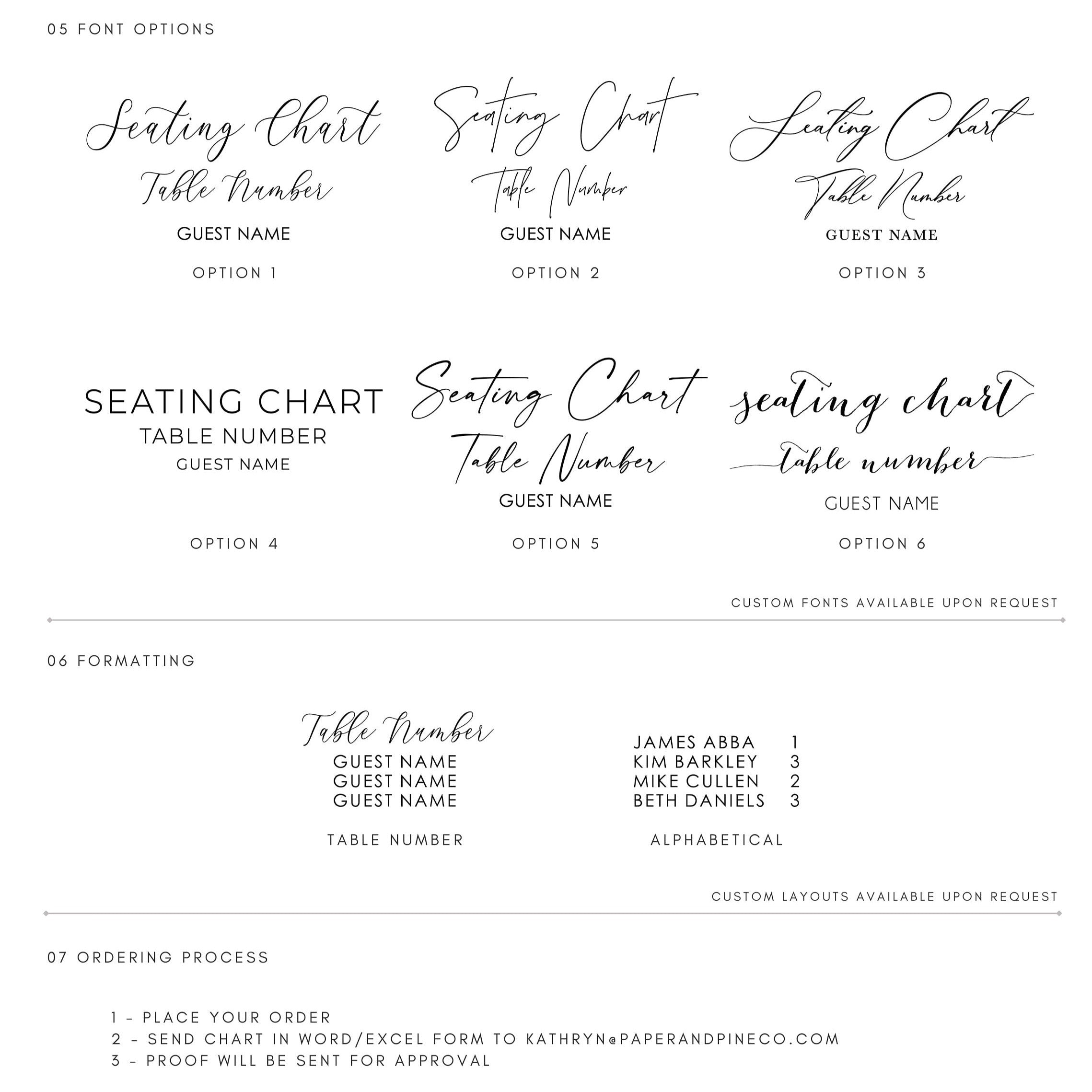 Seating Chart