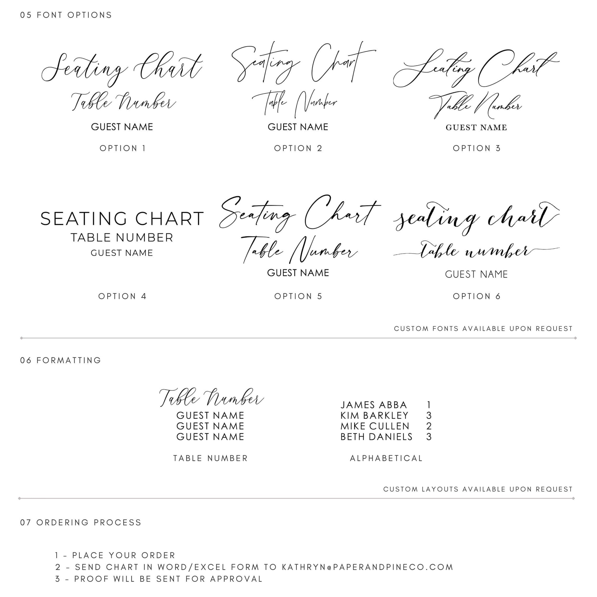 Seating Chart