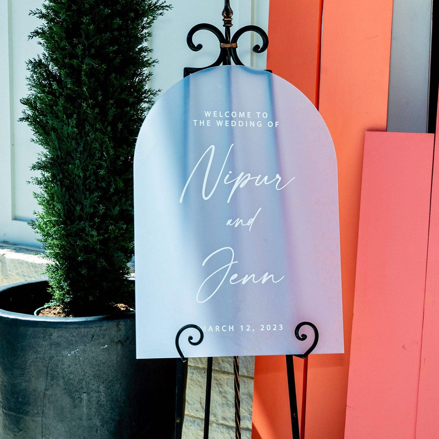 Wedding Welcome Sign Arched