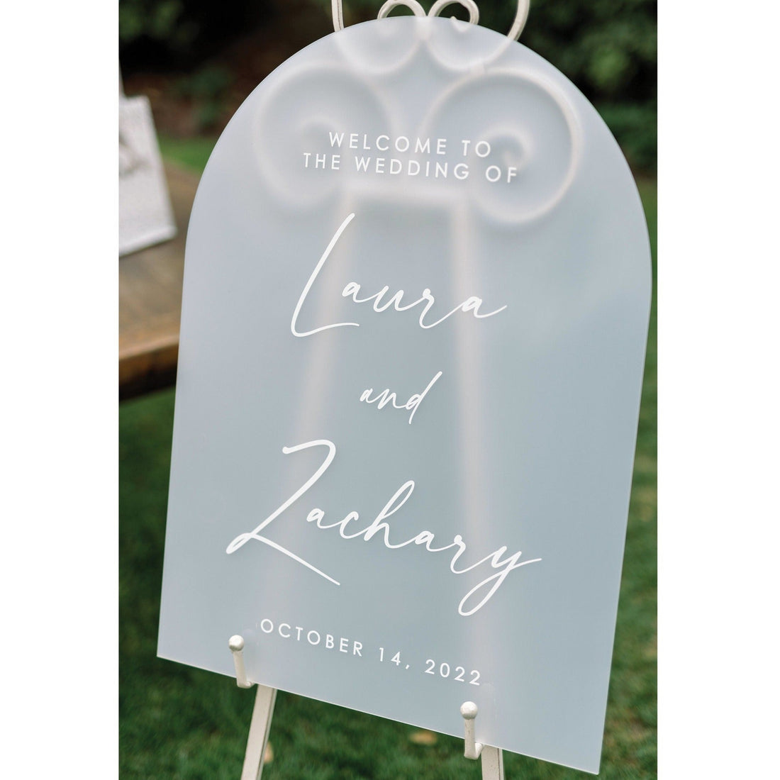 Wedding Welcome Sign Arched