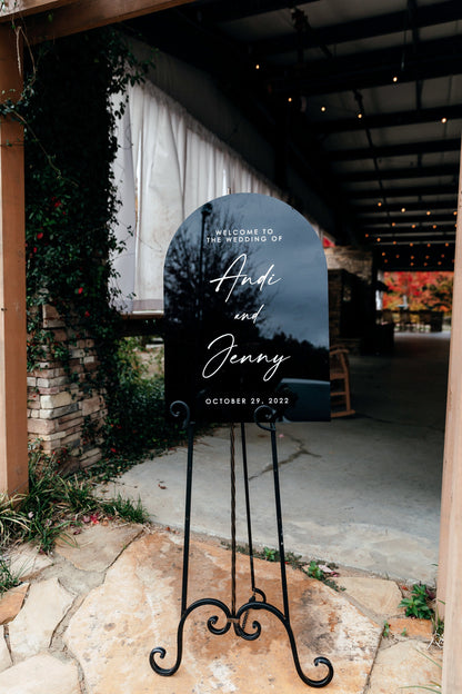 Wedding Welcome Sign Arched Personalized – Paper and Pine Co.