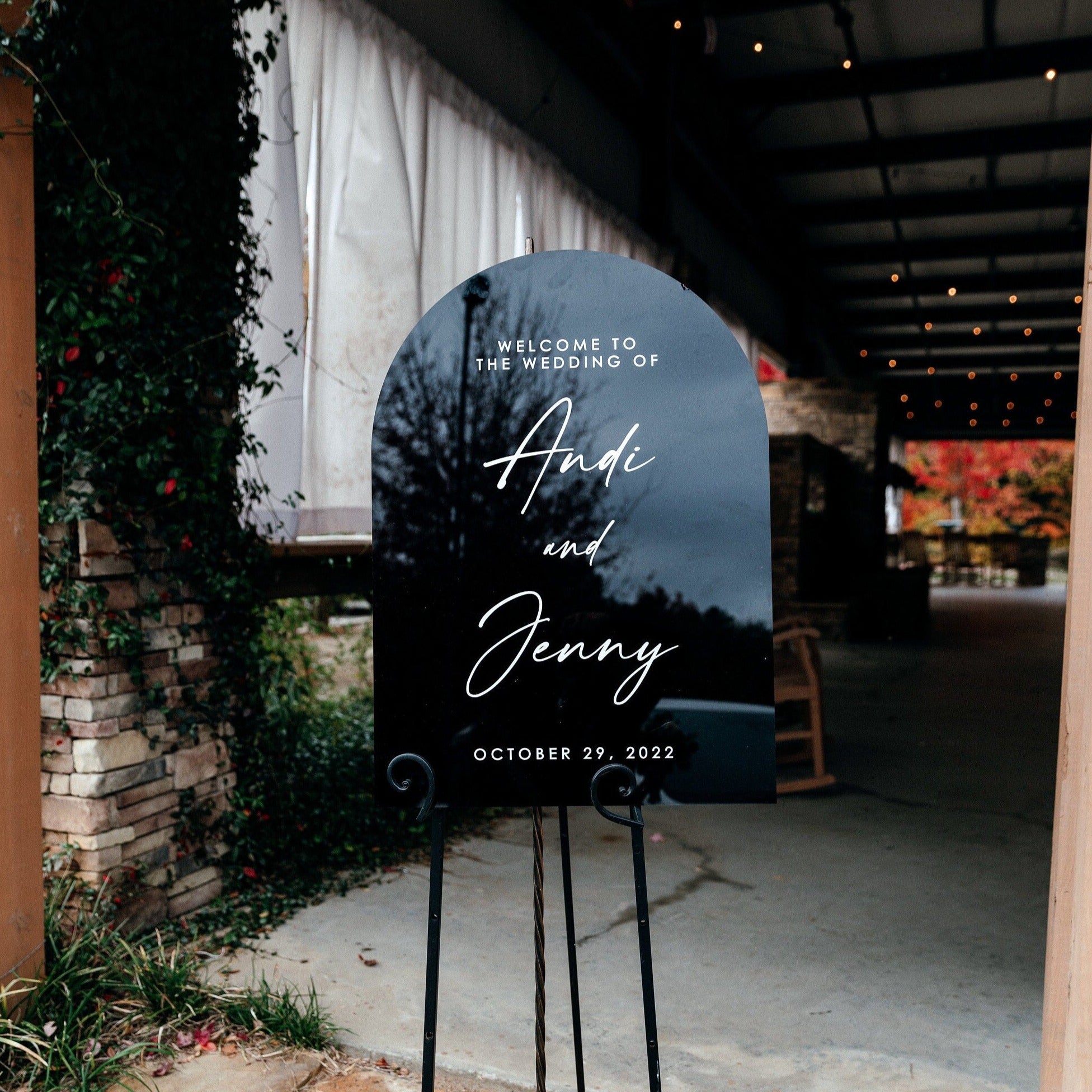 Wedding Welcome Sign Arched Personalized – Paper and Pine Co.