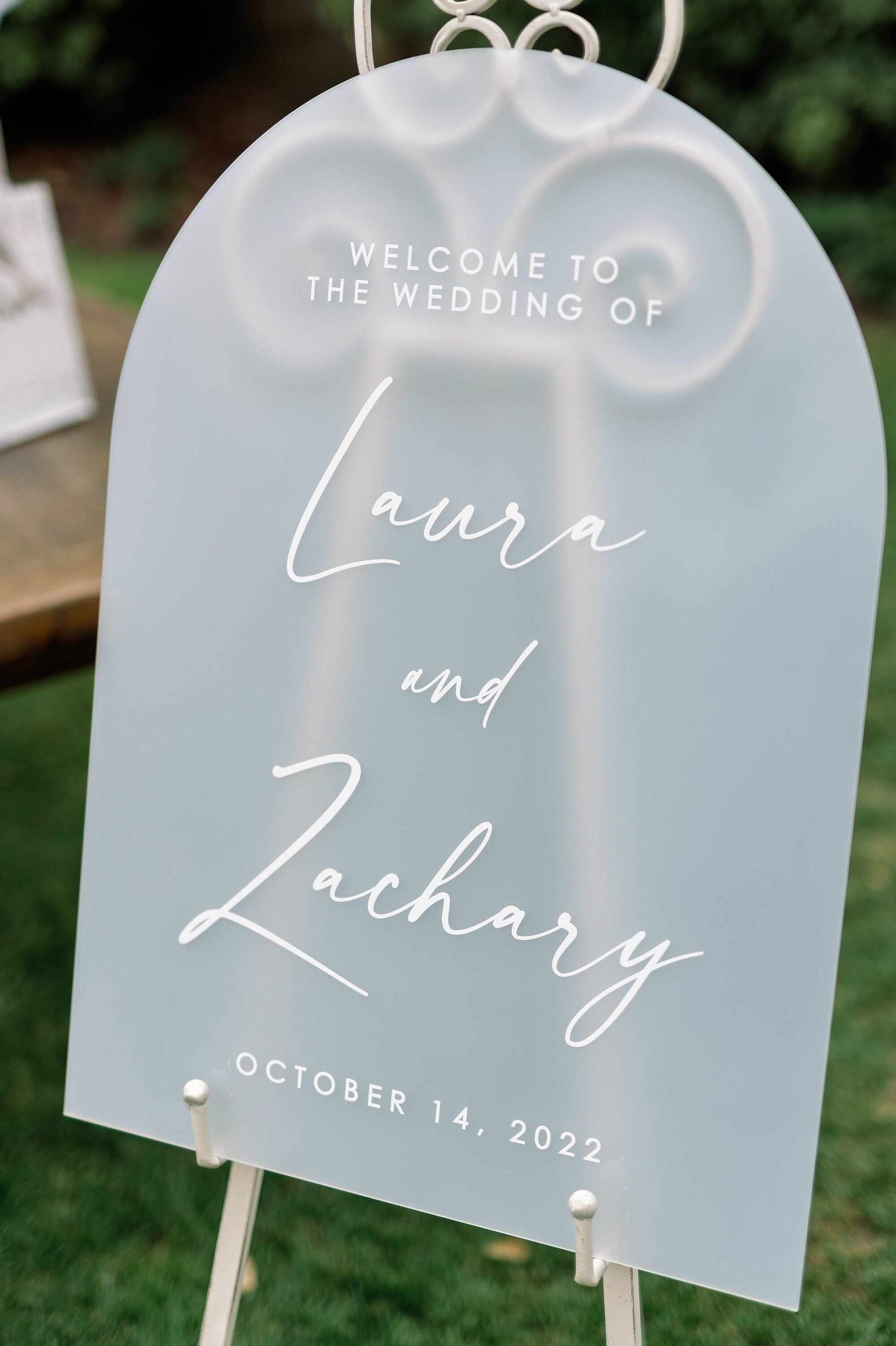 Wedding Welcome Sign Arched